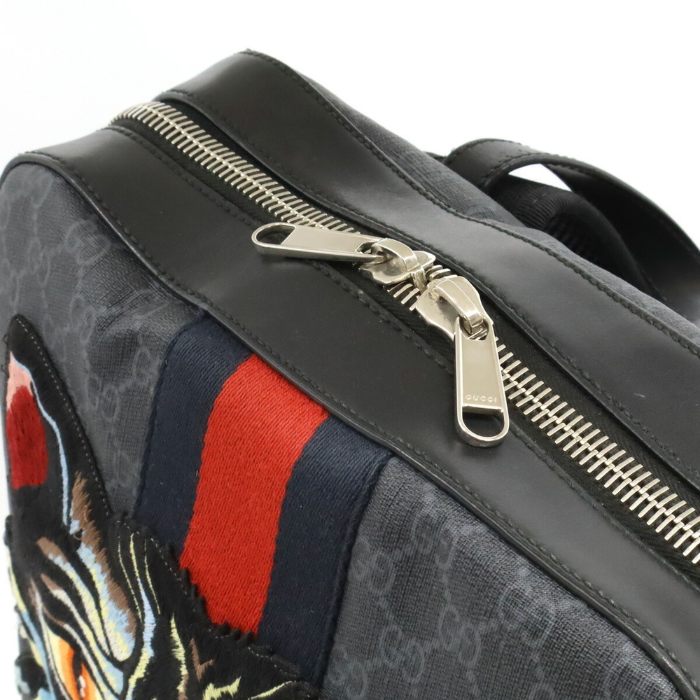 Gucci Leather Supreme Cat Backpack Patch Black Gg… - image 4